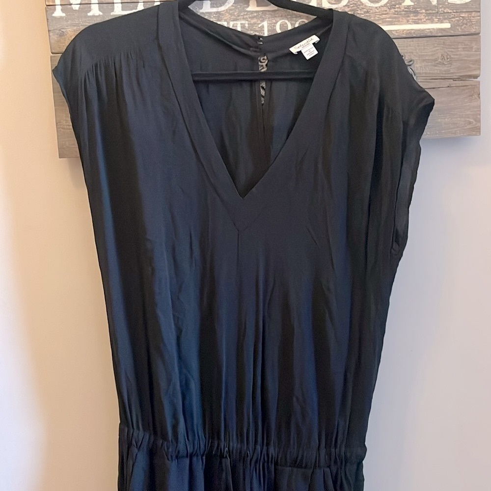 Splendid Black Jumpsuit Sleeveless Drawstring Waist Draped Open Back Size Medium
